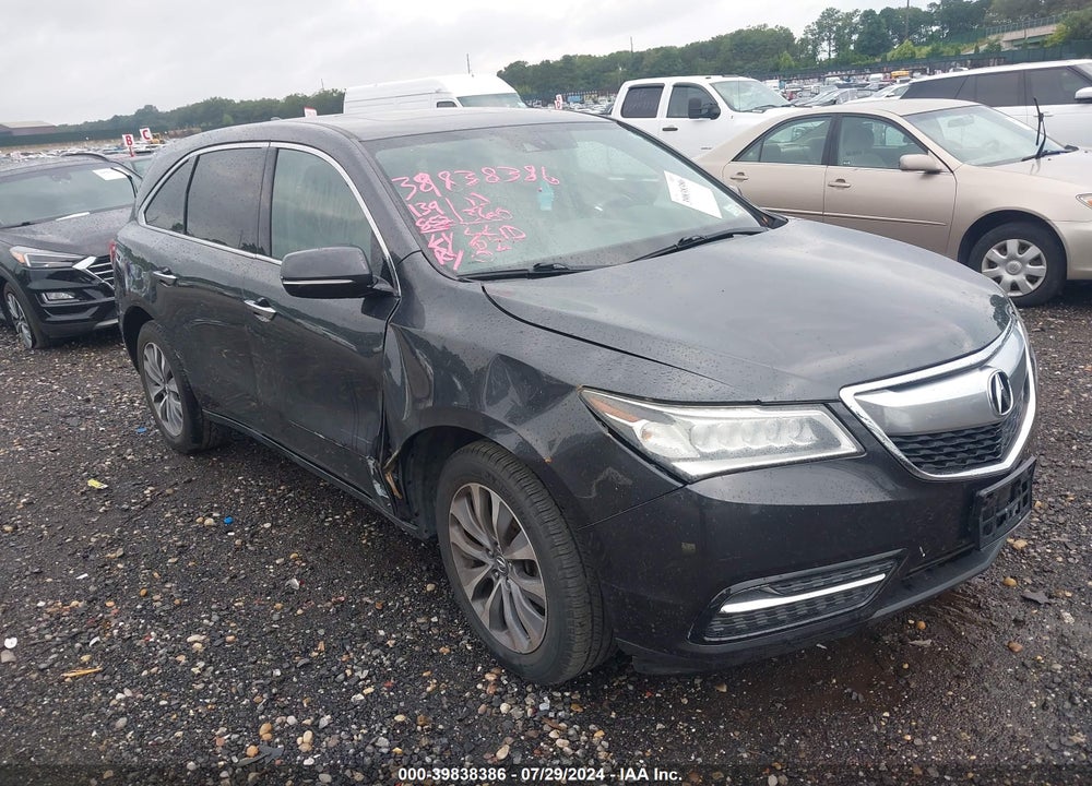 2014 ACURA MDX TECHNOLOGY PACKAGE VIN: 5FRYD4H40EB037417