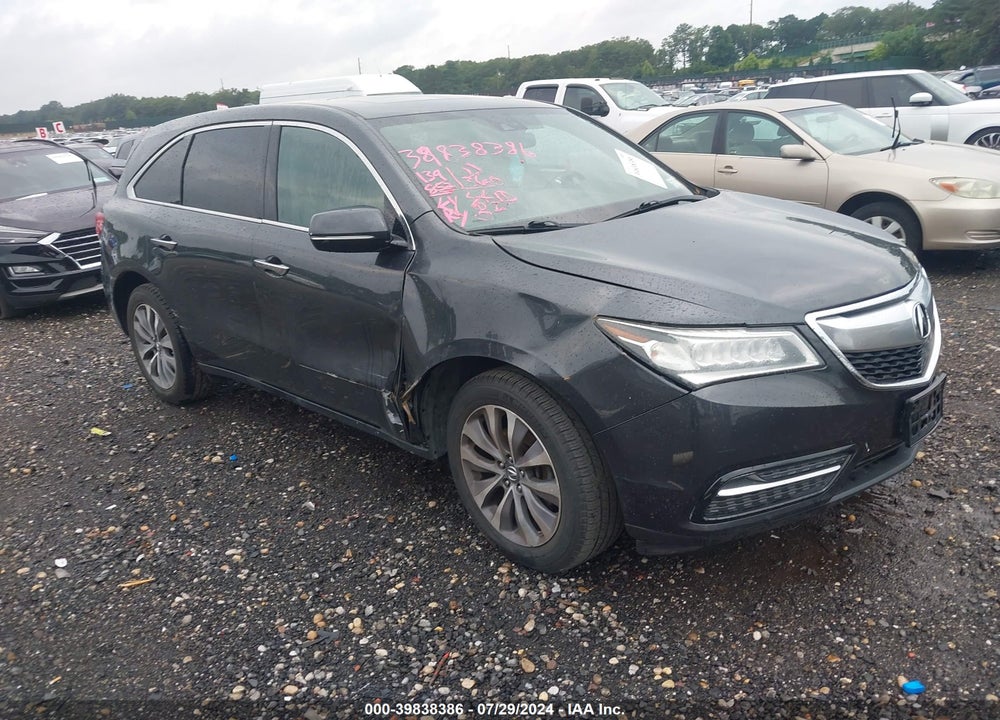 2014 ACURA MDX TECHNOLOGY PACKAGE VIN: 5FRYD4H40EB037417
