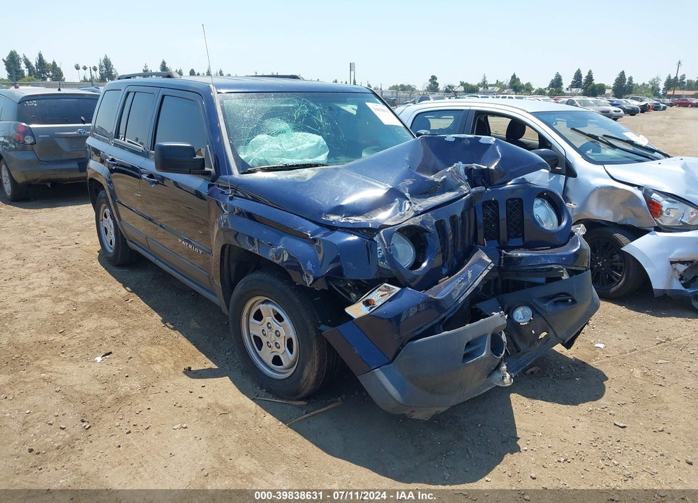 2016 JEEP PATRIOT SPORT VIN: 1C4NJRBBXGD557135