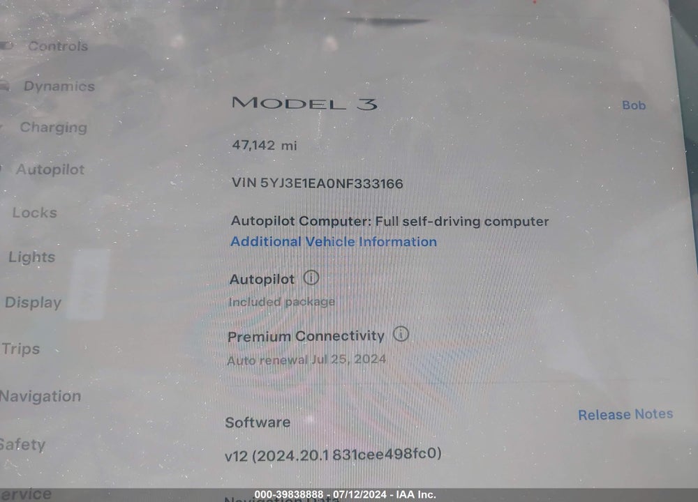 2022 TESLA MODEL 3 REAR-WHEEL DRIVE VIN: 5YJ3E1EA0NF333166