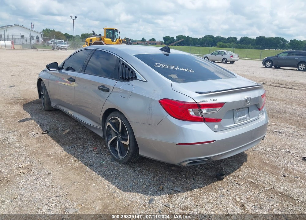 2021 HONDA ACCORD SPORT VIN: 1HGCV1F39MA123268