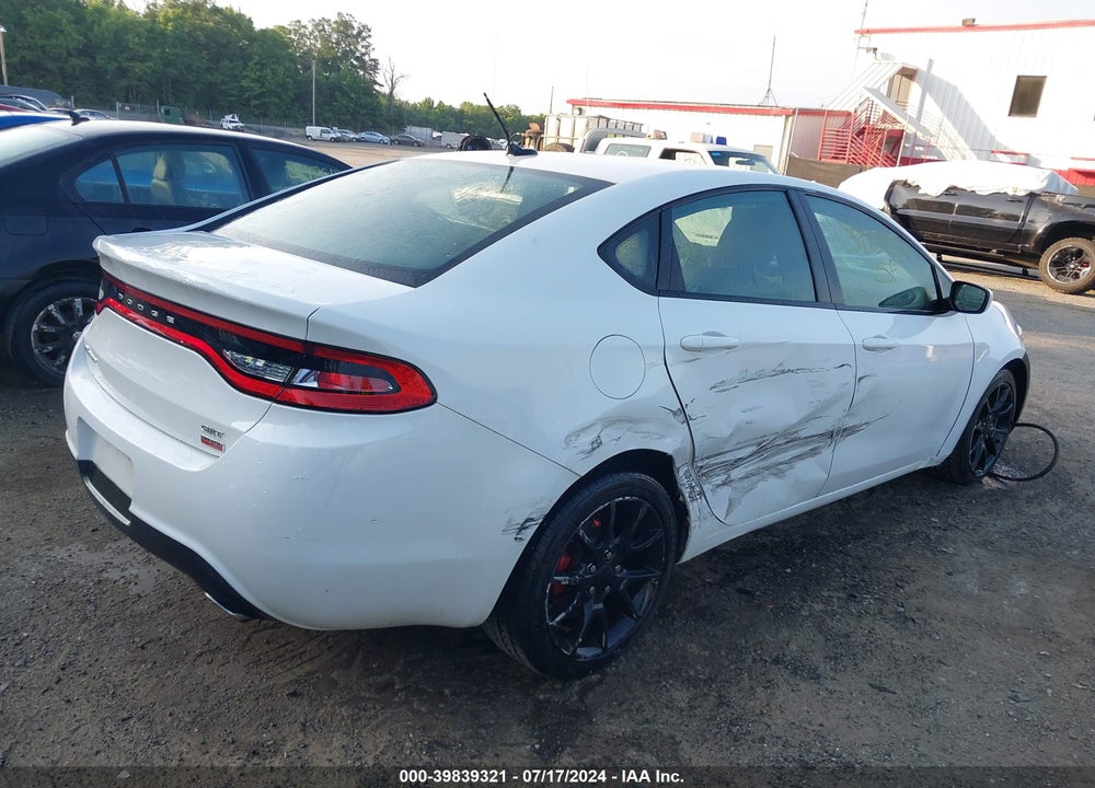 2013 DODGE DART SXT VIN: 1C3CDFBH4DD247516