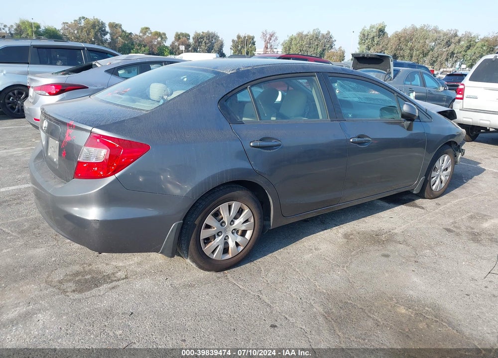 2012 HONDA CIVIC LX VIN: 19XFB2F55CE300695