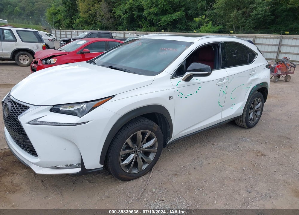 2016 LEXUS NX 200T F SPORT VIN: JTJBARBZXG2076228