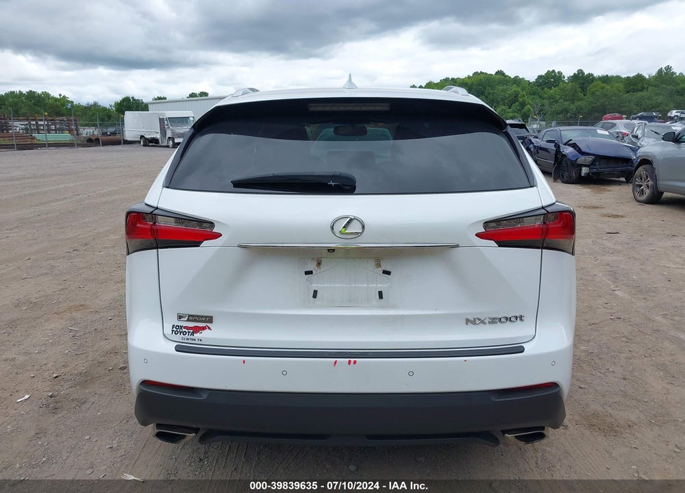 2016 LEXUS NX 200T F SPORT VIN: JTJBARBZXG2076228