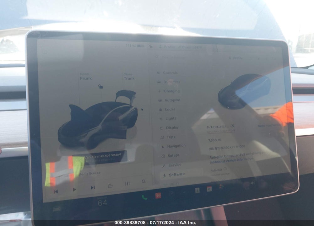 2023 TESLA MODEL 3 PERFORMANCE DUAL MOTOR ALL-WHEEL DRIVE VIN: 5YJ3E1ECXPF711000