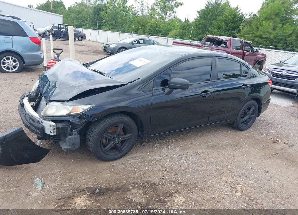 2014 HONDA CIVIC LX VIN: 19XFB2F57EE000398
