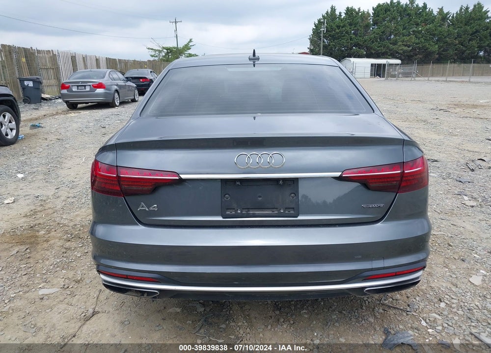 2020 AUDI A4 PREMIUM 45 TFSI QUATTRO S TRONIC VIN: WAUDNAF42LN011914
