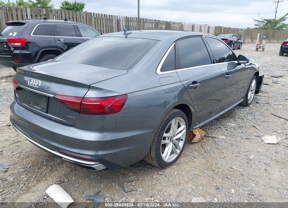 2020 AUDI A4 PREMIUM 45 TFSI QUATTRO S TRONIC VIN: WAUDNAF42LN011914