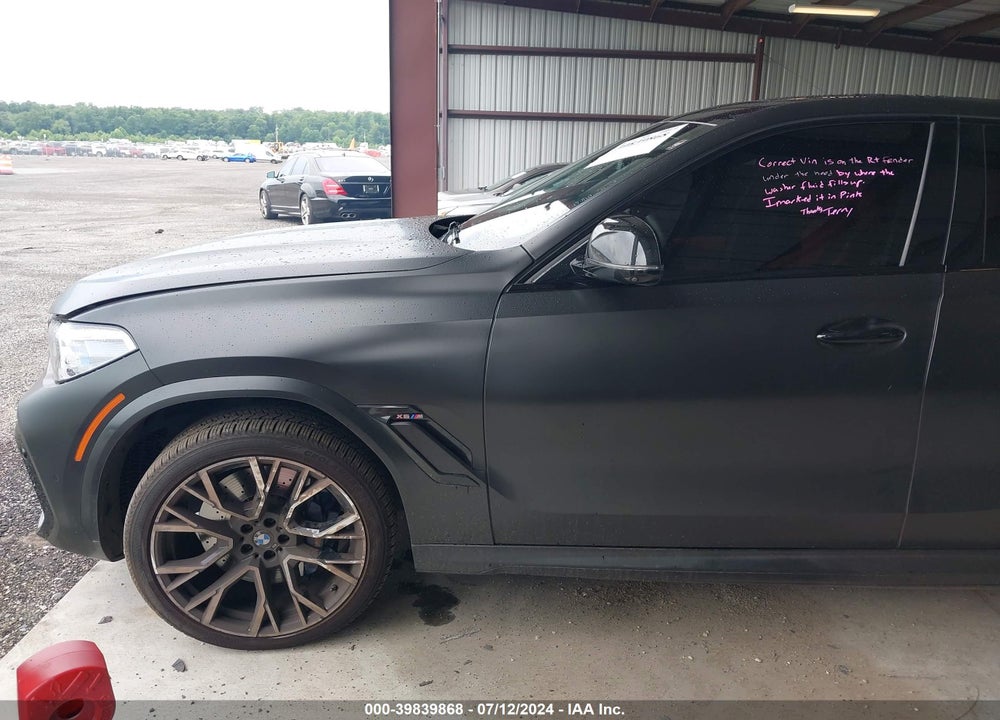 2021 BMW X6 M VIN: 5YMCY0C00M9E61874