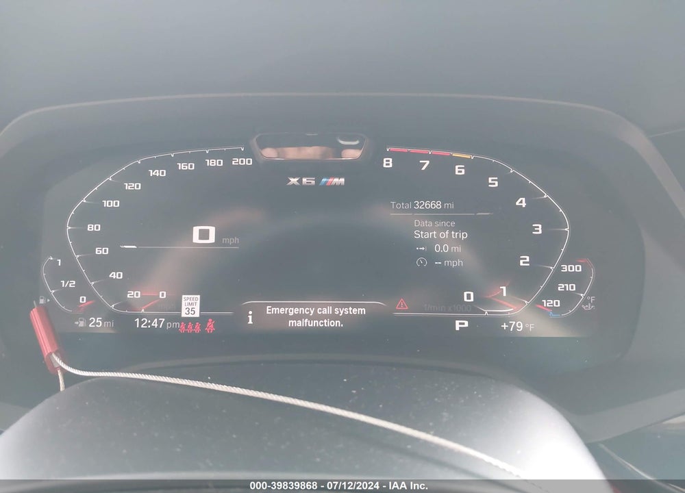 2021 BMW X6 M VIN: 5YMCY0C00M9E61874