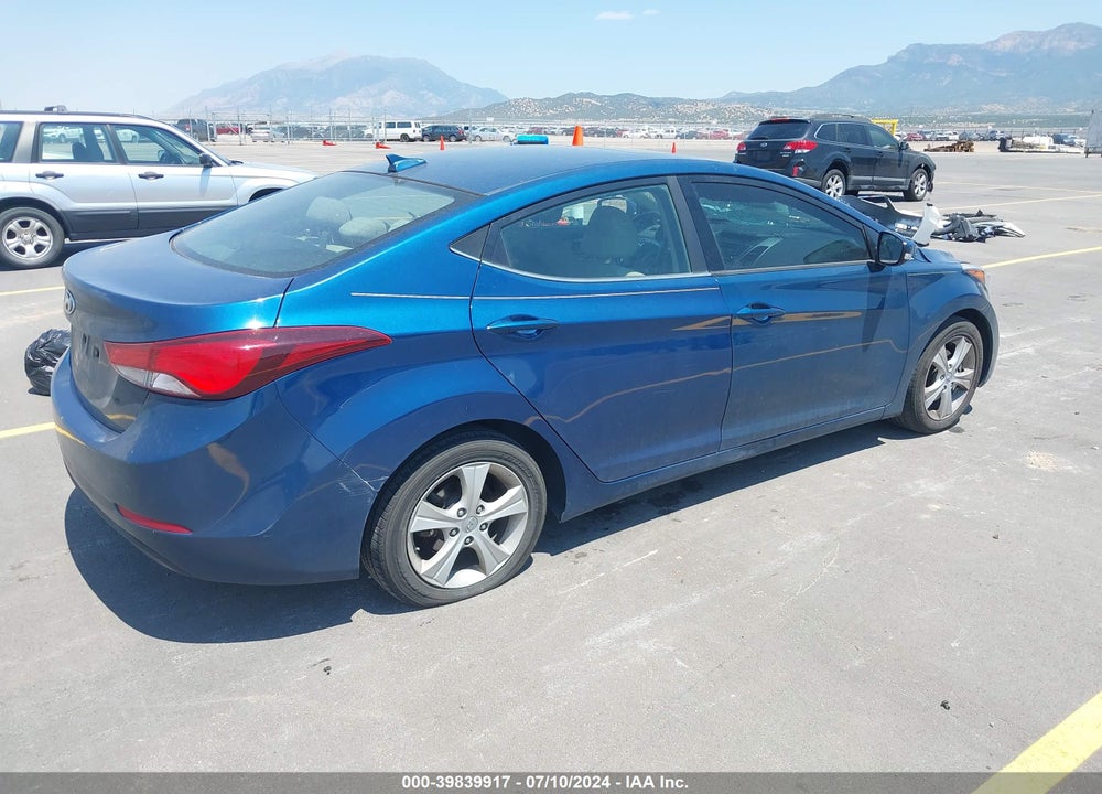 2016 HYUNDAI ELANTRA VALUE EDITION VIN: KMHDH4AE0GU629350