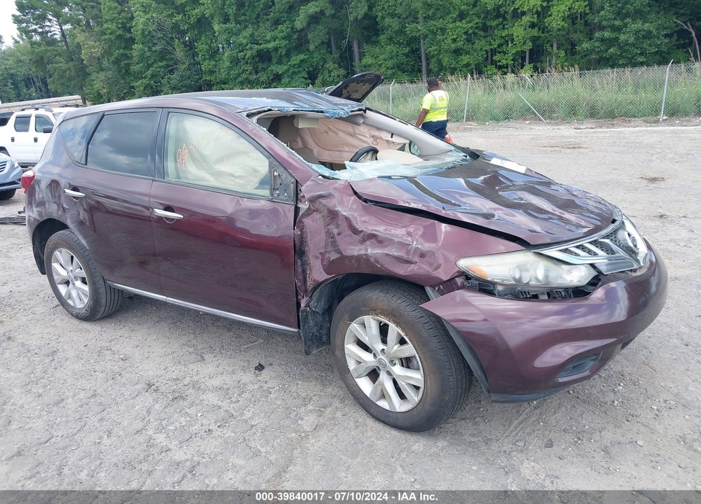 2014 NISSAN MURANO VIN: JN8AZ1MU2EW407095