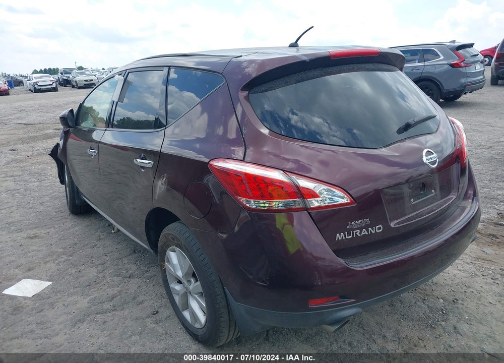 2014 NISSAN MURANO VIN: JN8AZ1MU2EW407095