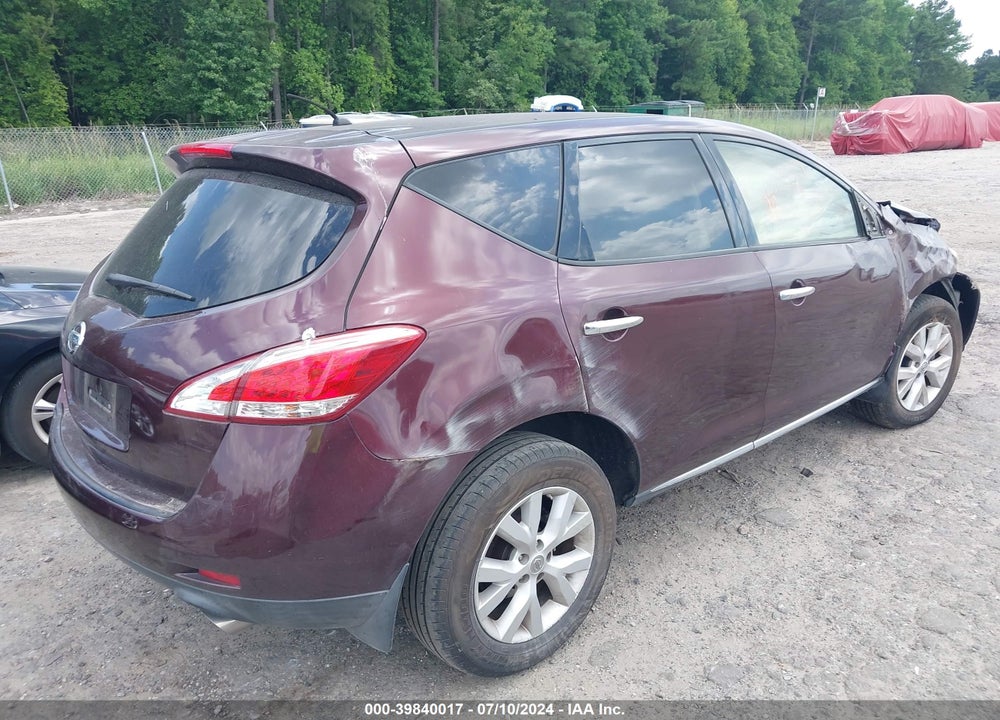 2014 NISSAN MURANO VIN: JN8AZ1MU2EW407095