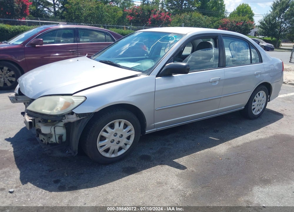 2005 HONDA CIVIC LX VIN: 2HGES16545H506430