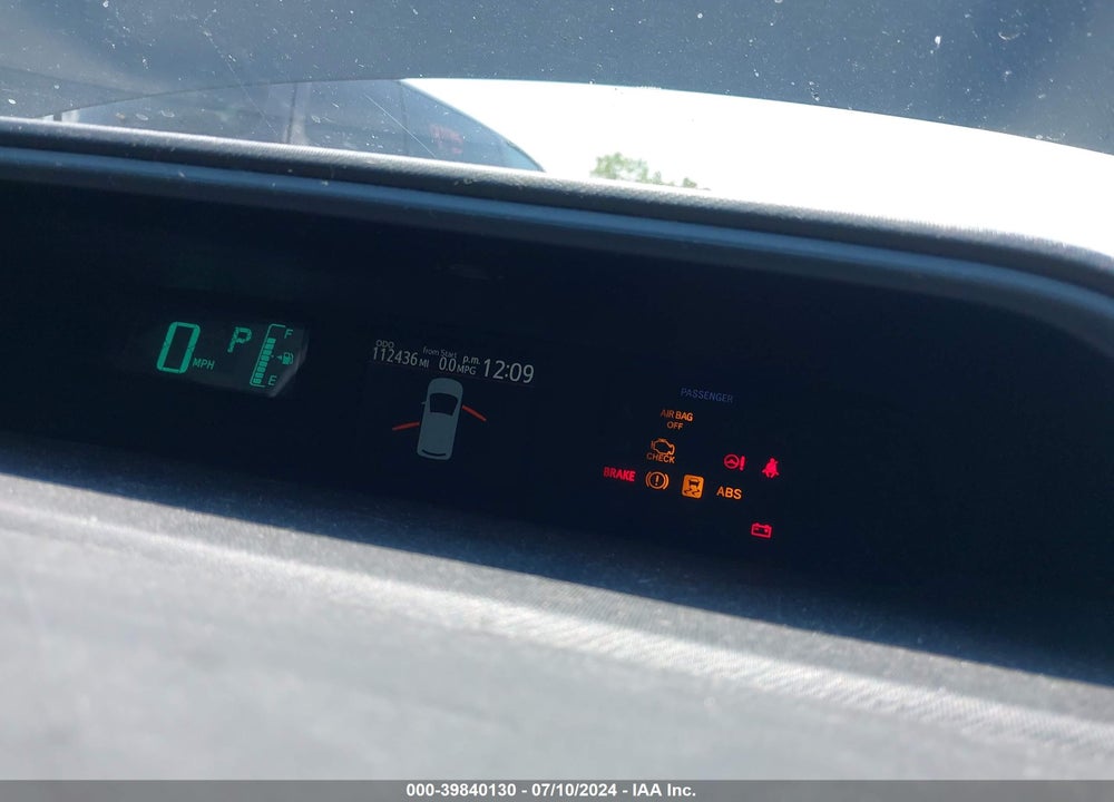 2012 TOYOTA PRIUS C ONE VIN: JTDKDTB38C1016791