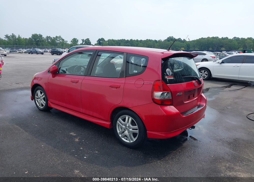 2007 HONDA FIT SPORT VIN: JHMGD38617S010806
