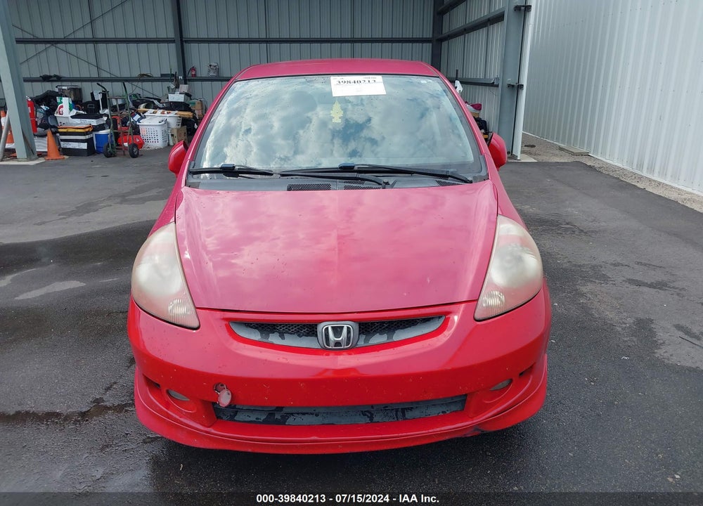 2007 HONDA FIT SPORT VIN: JHMGD38617S010806