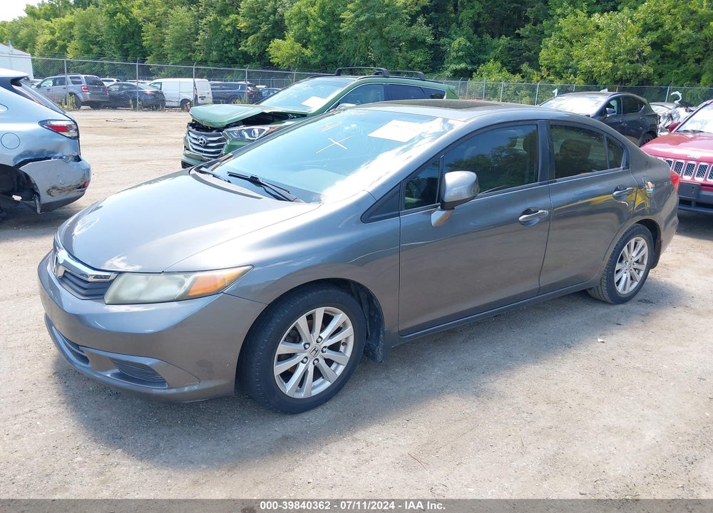 2012 HONDA CIVIC VIN: 2HGFB2F82CH312626