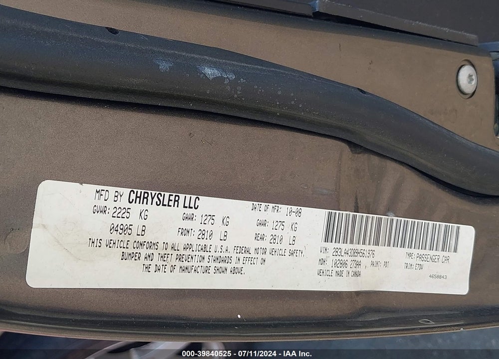 2009 DODGE CHARGER VIN: 2B3LA43D89H561976