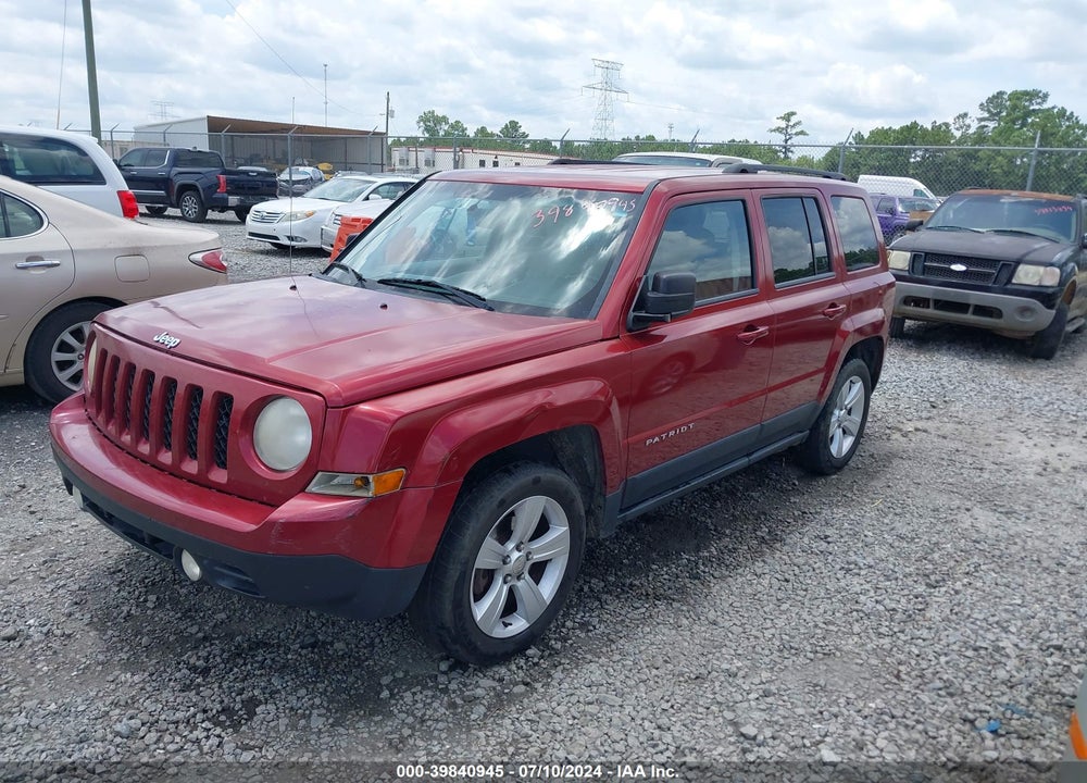 2013 JEEP PATRIOT LATITUDE VIN: 1C4NJPFB4DD157520