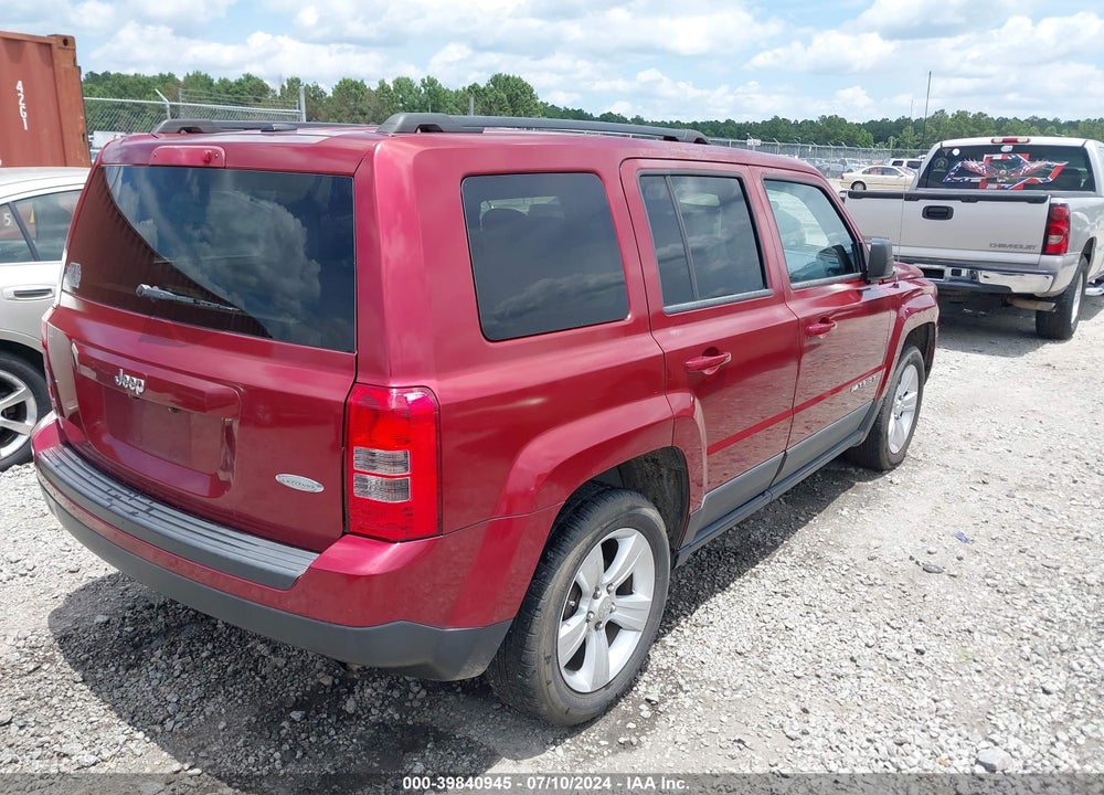 2013 JEEP PATRIOT LATITUDE VIN: 1C4NJPFB4DD157520