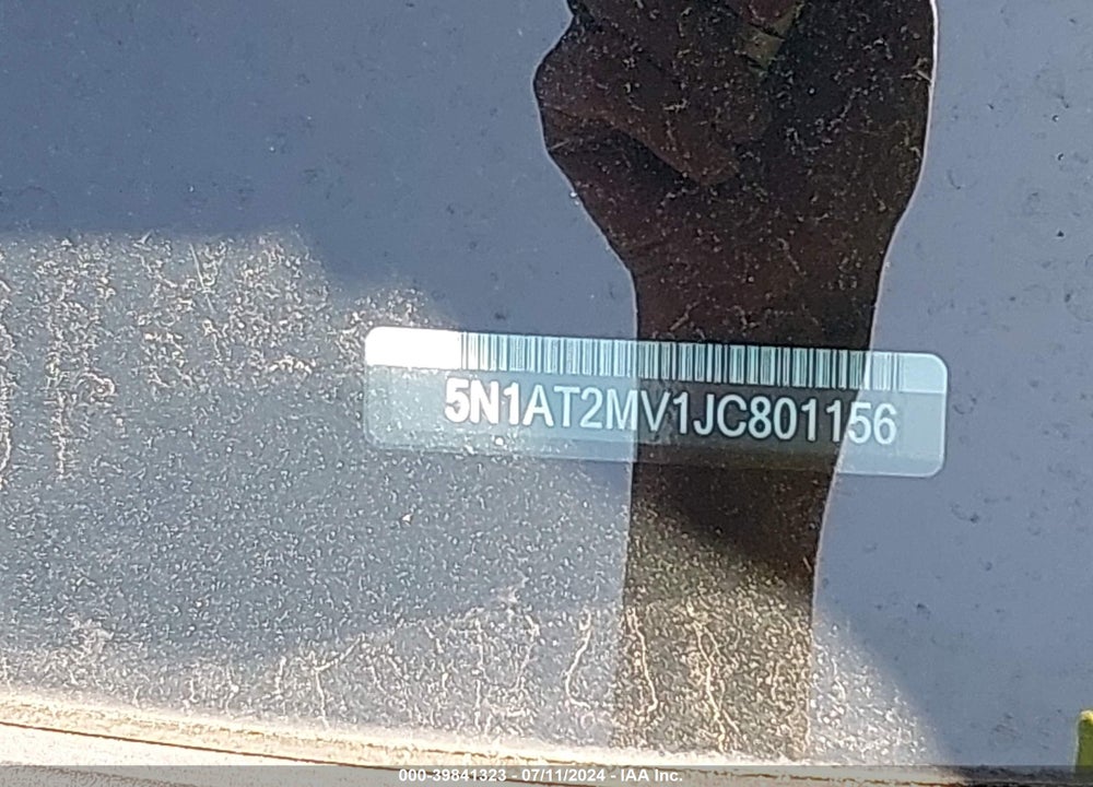 2018 NISSAN ROGUE SV VIN: 5N1AT2MV1JC801156