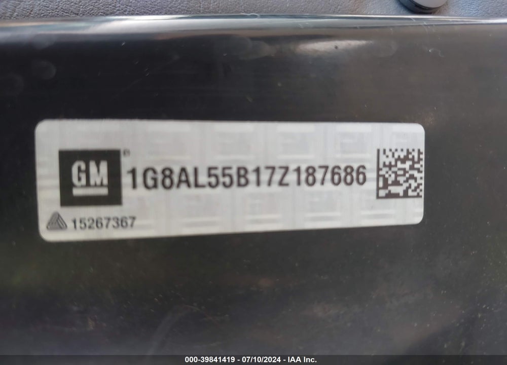 2007 SATURN ION 3 VIN: 1G8AL55B17Z187686