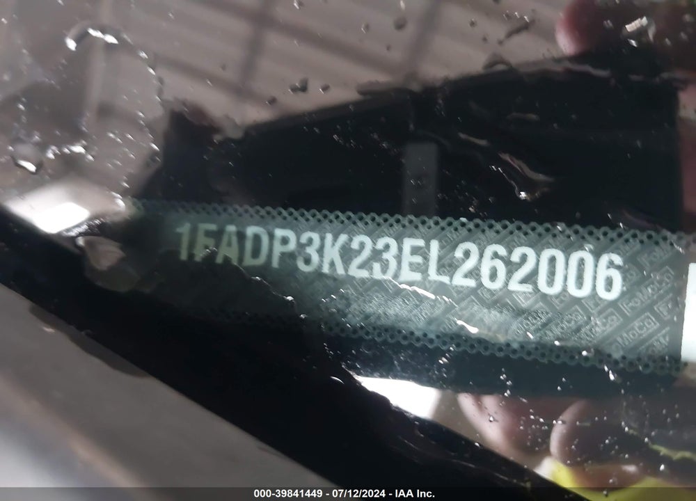 2014 FORD FOCUS SE VIN: 1FADP3K23EL262006