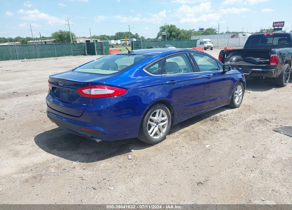 2016 FORD FUSION SE VIN: 3FA6P0H75GR396398