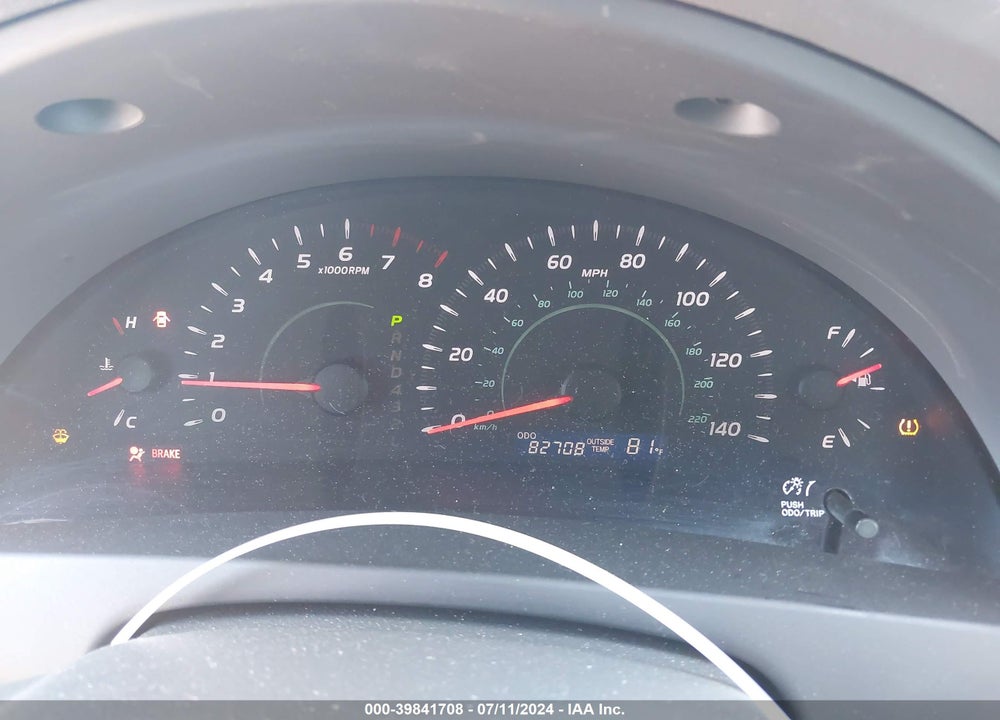2008 TOYOTA CAMRY LE VIN: 4T1BE46K48U737955