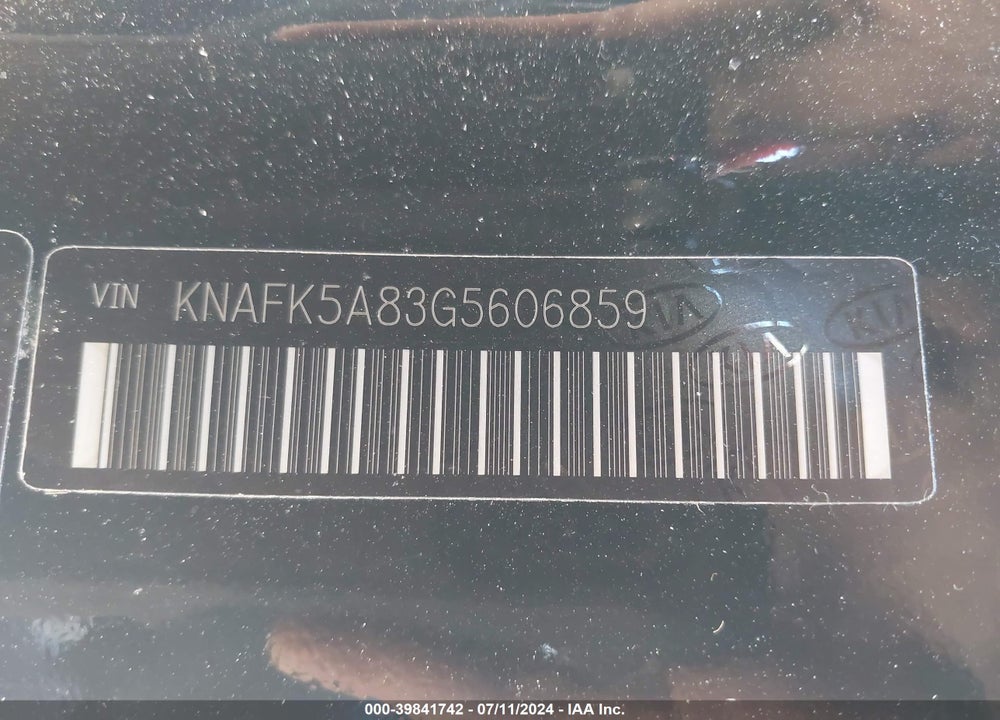 2016 KIA FORTE LX VIN: KNAFK5A83G5606859
