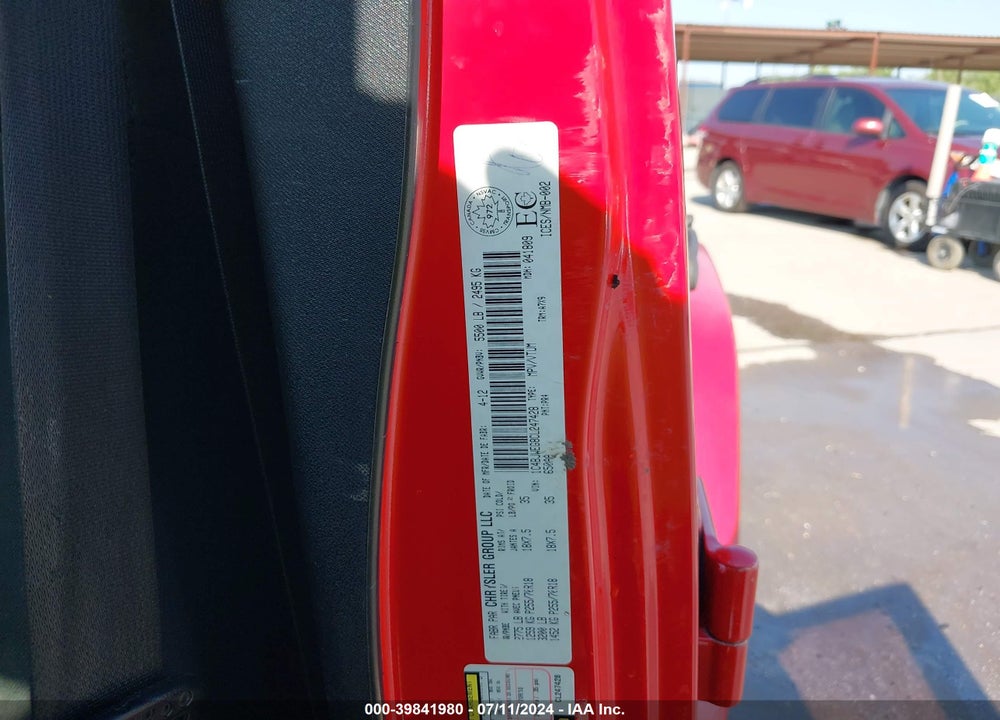 2012 JEEP WRANGLER UNLIMITED VIN: 1C4BJWEG8CL247428