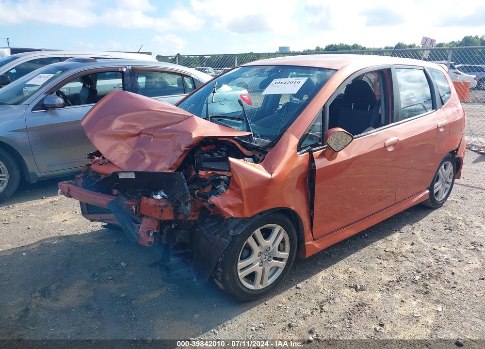 2007 HONDA FIT SPORT VIN: JHMGD38627S017022