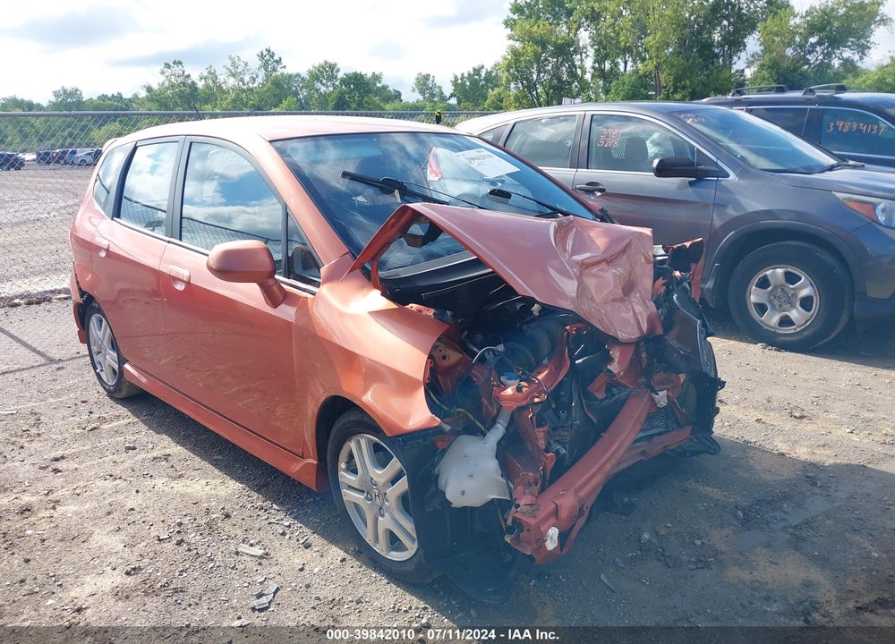 2007 HONDA FIT SPORT VIN: JHMGD38627S017022