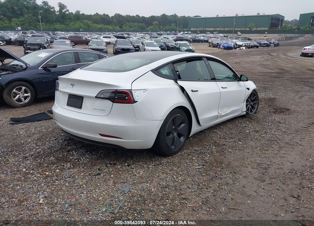 2022 TESLA MODEL 3 LONG RANGE DUAL MOTOR ALL-WHEEL DRIVE VIN: 5YJ3E1EB3NF206694