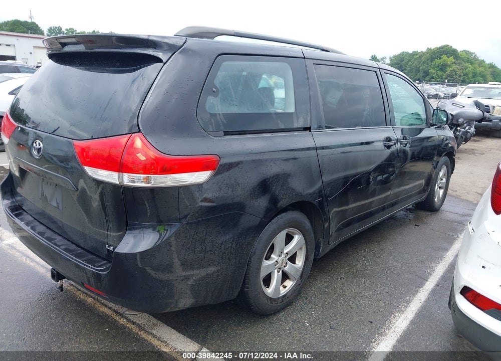 2012 TOYOTA SIENNA LE V6 8 PASSENGER VIN: 5TDKK3DC9CS240559