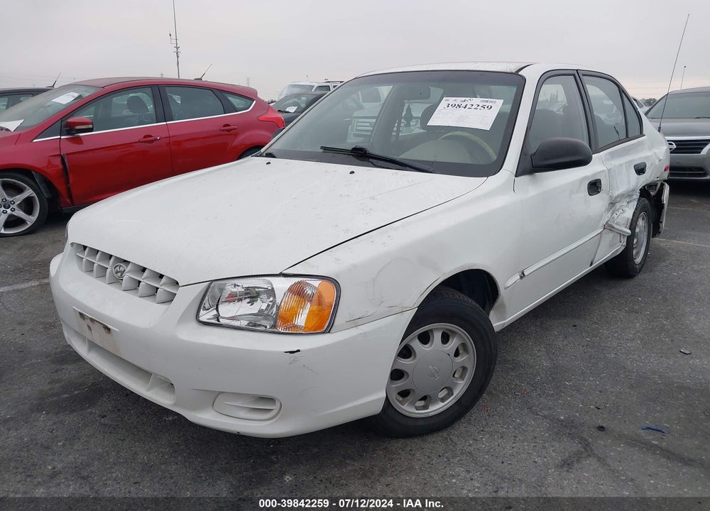 2000 HYUNDAI ACCENT GL VIN: KMHCG45G8YU042843