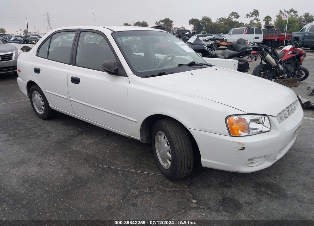 2000 HYUNDAI ACCENT GL VIN: KMHCG45G8YU042843