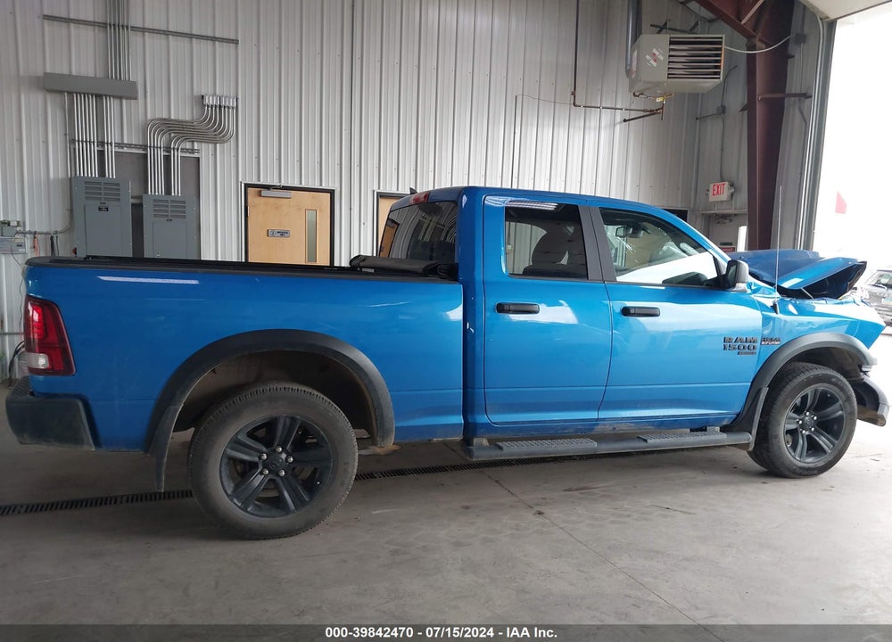 2022 RAM 1500 CLASSIC WARLOCK QUAD CAB 4X4 6'4 BOX VIN: 1C6RR7GT5NS207993