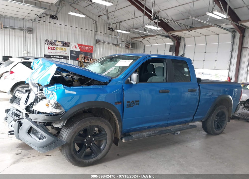 2022 RAM 1500 CLASSIC WARLOCK QUAD CAB 4X4 6'4 BOX VIN: 1C6RR7GT5NS207993