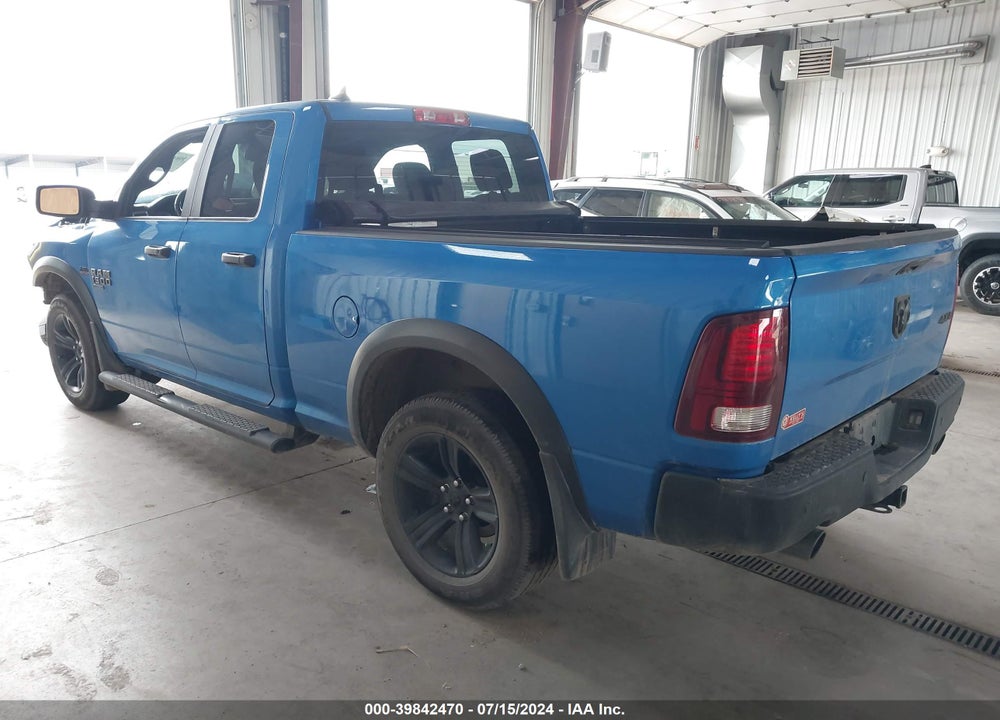 2022 RAM 1500 CLASSIC WARLOCK QUAD CAB 4X4 6'4 BOX VIN: 1C6RR7GT5NS207993