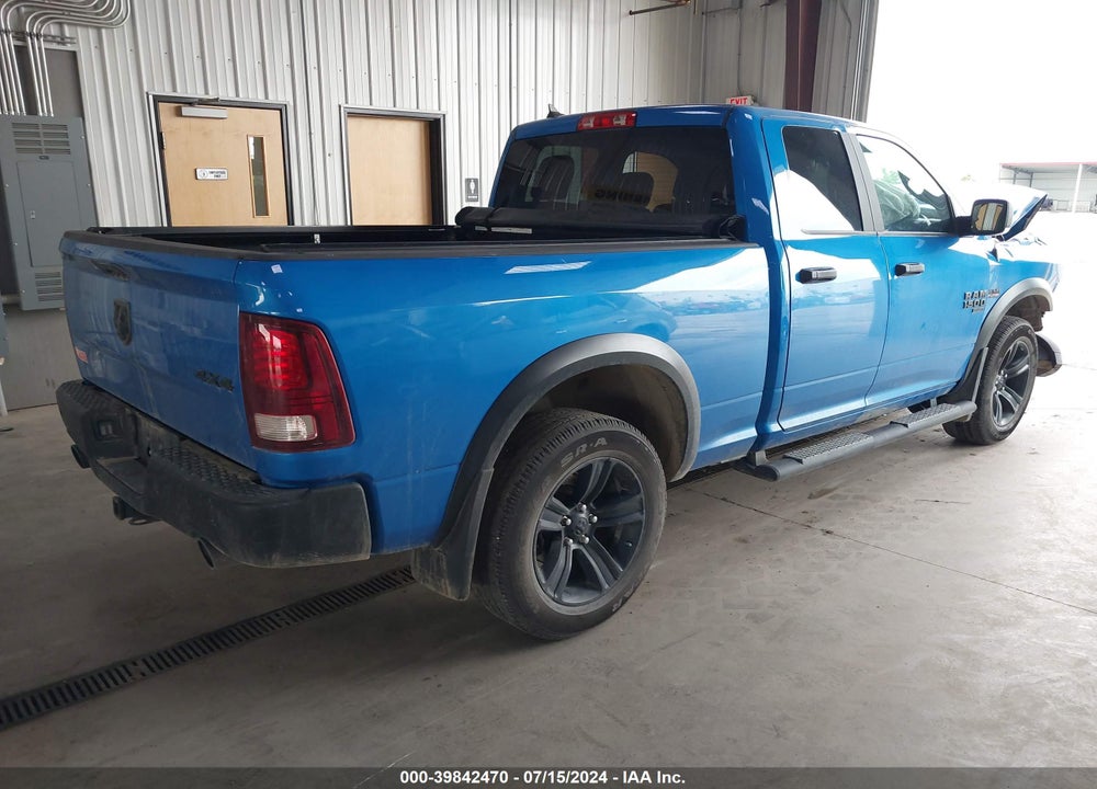 2022 RAM 1500 CLASSIC WARLOCK QUAD CAB 4X4 6'4 BOX VIN: 1C6RR7GT5NS207993