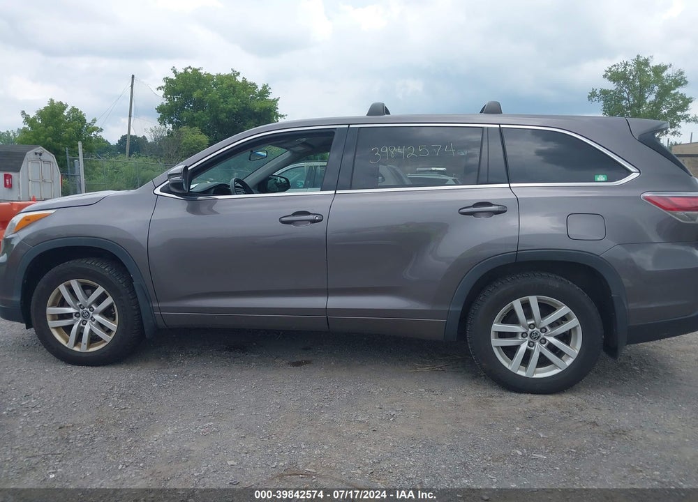 2016 TOYOTA HIGHLANDER LE V6 VIN: 5TDBKRFH9GS263812