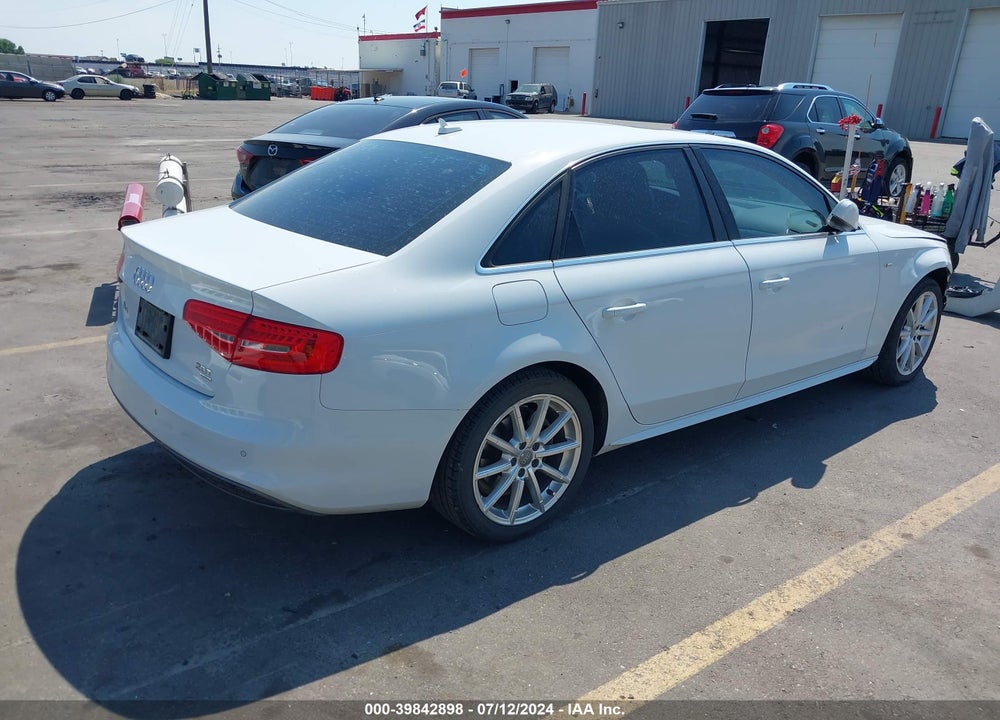 2014 AUDI A4 2.0T PREMIUM VIN: WAUFFAFL6EN017215