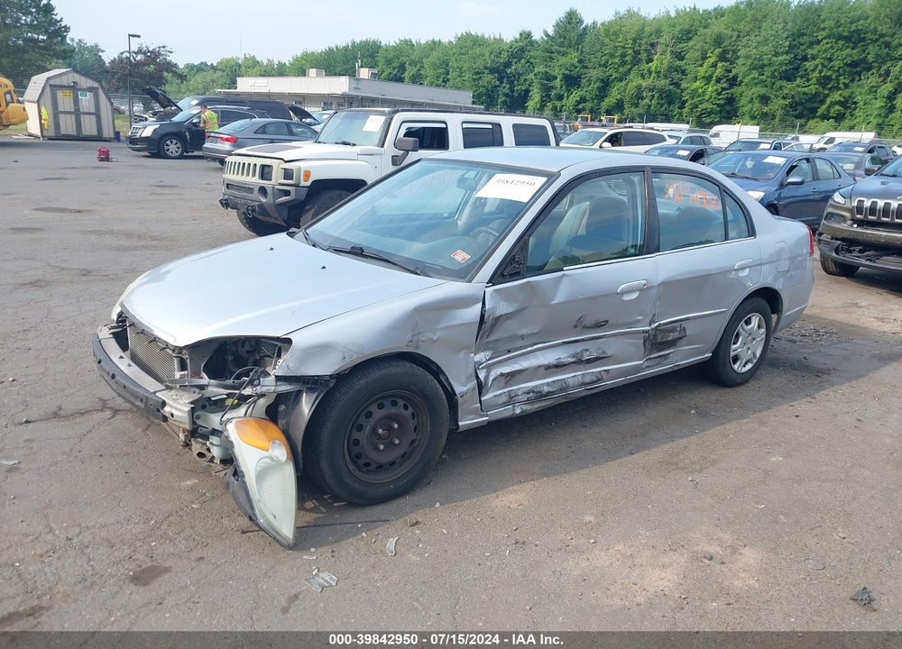 2002 HONDA CIVIC LX VIN: 2HGES16522H565018