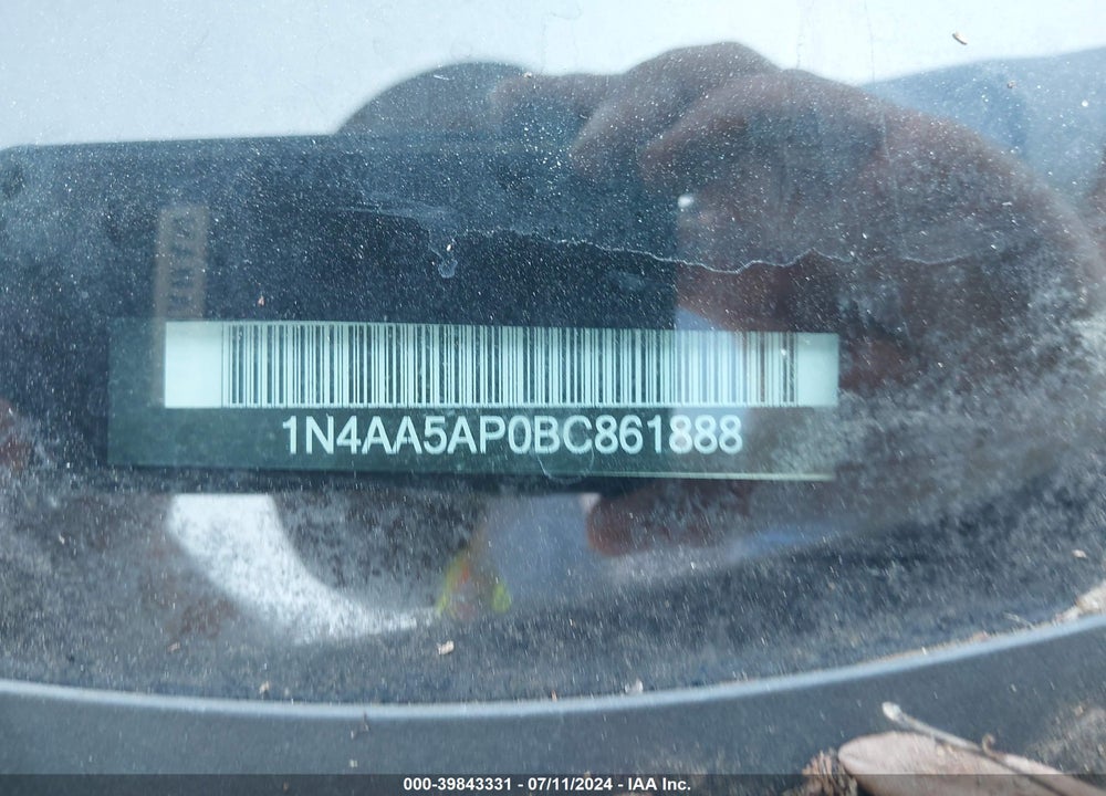 2011 NISSAN MAXIMA 3.5 SV VIN: 1N4AA5AP0BC861888