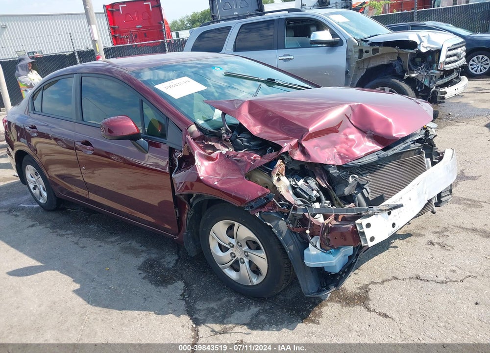 2013 HONDA CIVIC LX VIN: 2HGFB2F53DH599711