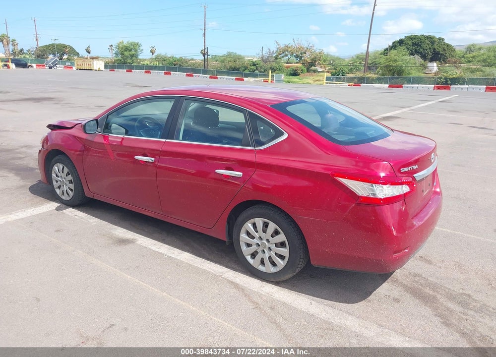 2013 NISSAN SENTRA S VIN: 3N1AB7AP4DL777215